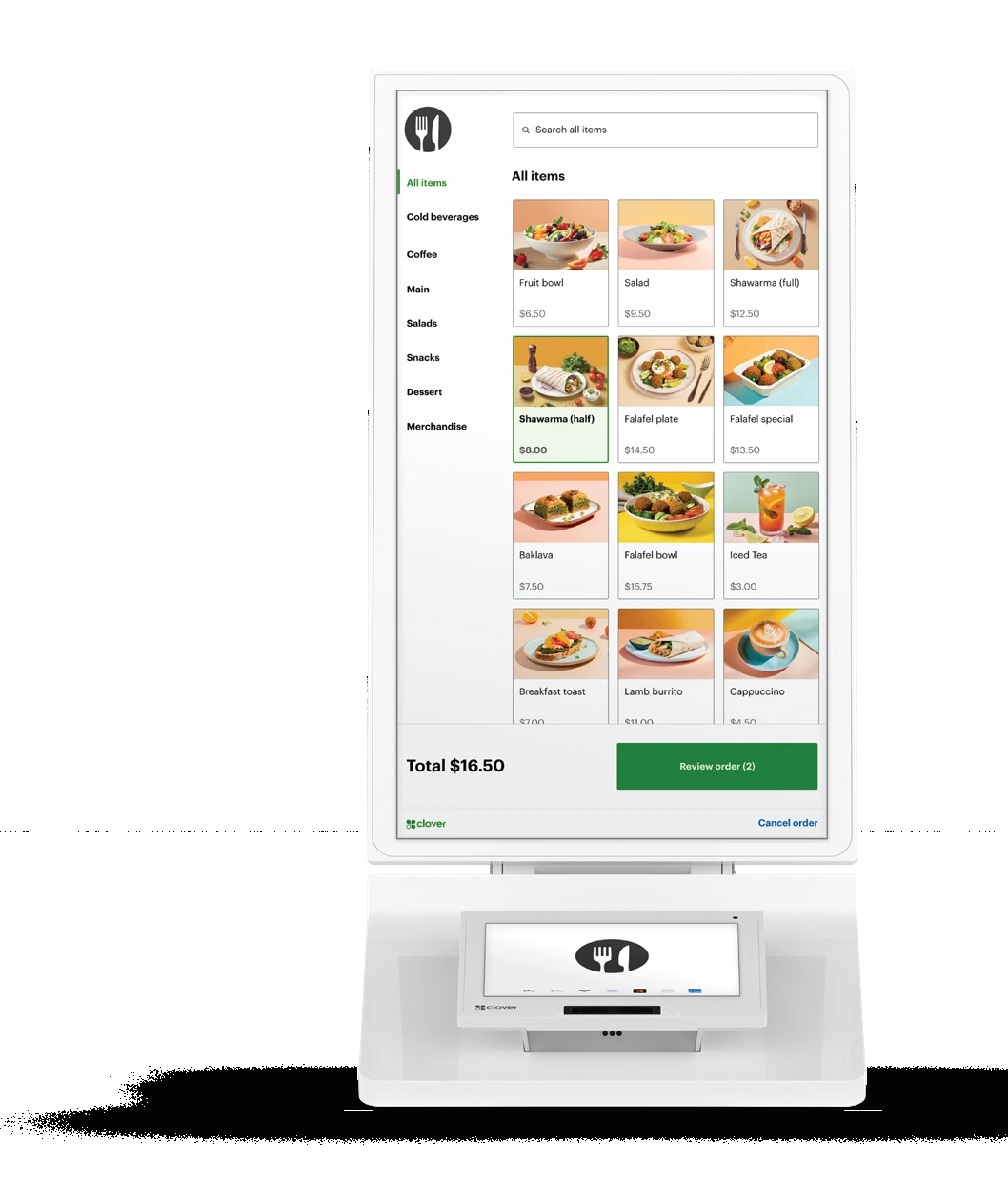 Clover Kiosk self-order terminal